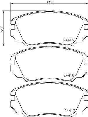 Hella 8DB 355 032-561 Brake Pad Set, disc brake 8DB355032561