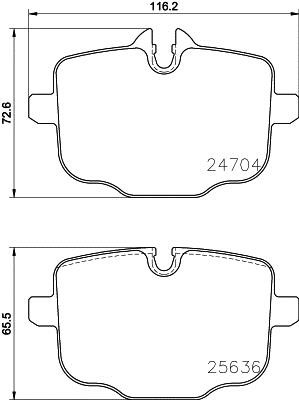 Hella 8DB 355 024-921 Brake Pad Set, disc brake 8DB355024921