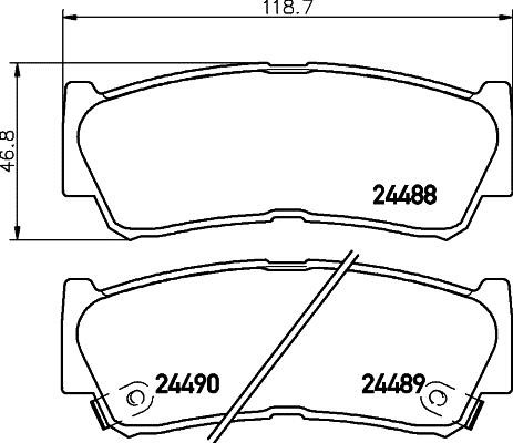 Hella 8DB 355 029-651 Brake Pad Set, disc brake 8DB355029651