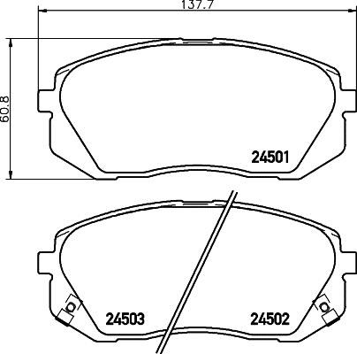 Hella 8DB 355 012-961 Brake Pad Set, disc brake 8DB355012961