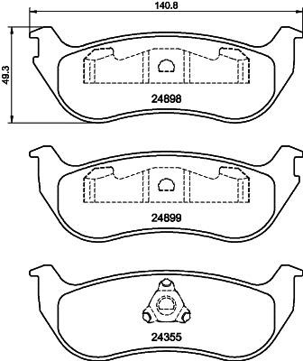 Hella 8DB 355 040-451 Brake Pad Set, disc brake 8DB355040451