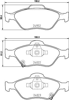 Hella 8DB 355 025-321 Brake Pad Set, disc brake 8DB355025321