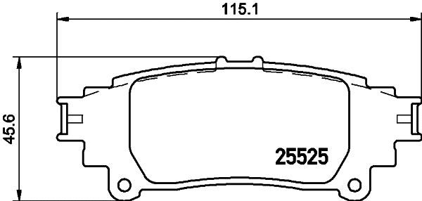 Hella 8DB 355 036-931 Brake Pad Set, disc brake 8DB355036931