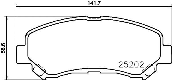 Hella 8DB 355 029-091 Brake Pad Set, disc brake 8DB355029091