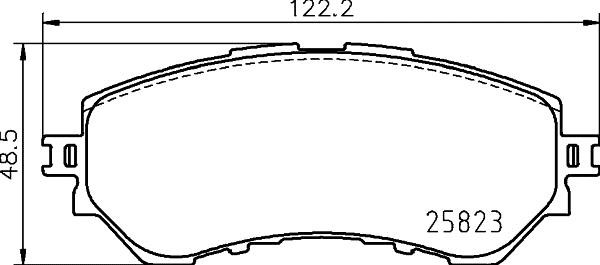 Hella 8DB 355 025-711 Brake Pad Set, disc brake 8DB355025711