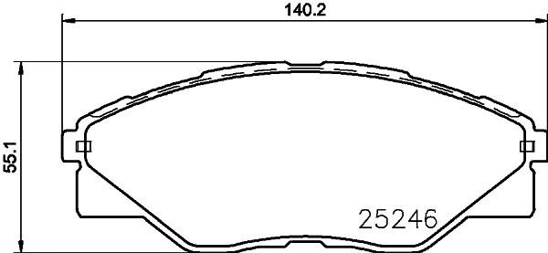 Hella 8DB 355 030-101 Brake Pad Set, disc brake 8DB355030101