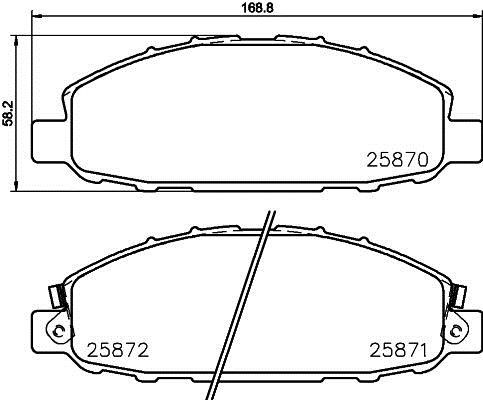 Hella 8DB 355 028-921 Brake Pad Set, disc brake 8DB355028921