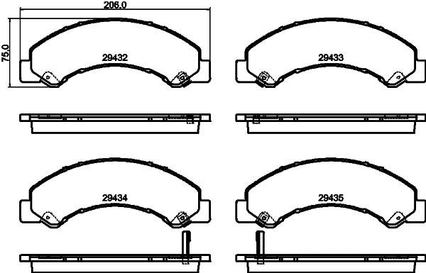 Hella 8DB 355 040-441 Brake Pad Set, disc brake 8DB355040441