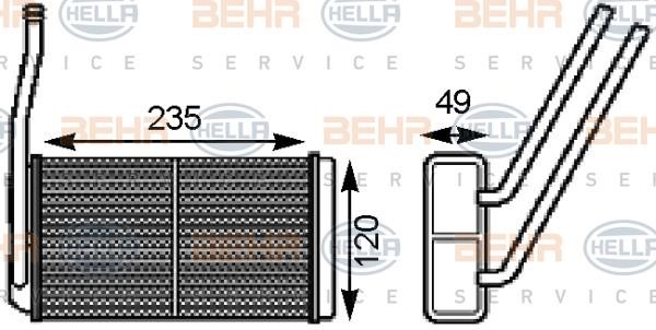 Hella 8FH 351 000-161 Heat exchanger, interior heating 8FH351000161