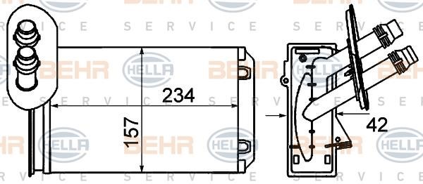Hella 8FH 351 001-621 Heat exchanger, interior heating 8FH351001621