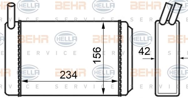 Hella 8FH 351 024-211 Heat exchanger, interior heating 8FH351024211