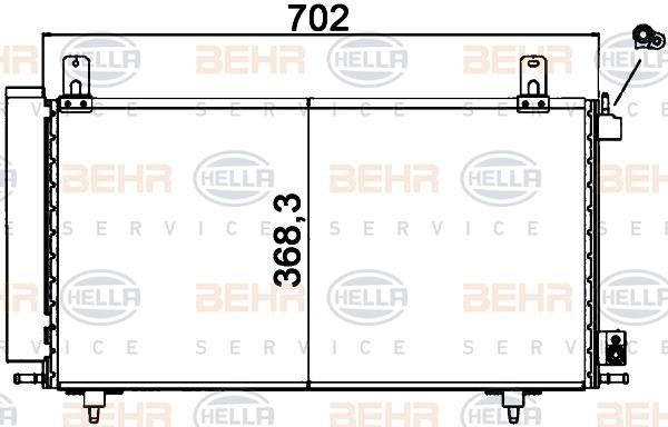 Hella 8FC 351 029-211 Condenser, air conditioning 8FC351029211