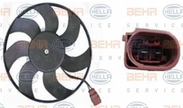 Hella 8EW 351 039-181 Hub, engine cooling fan wheel 8EW351039181