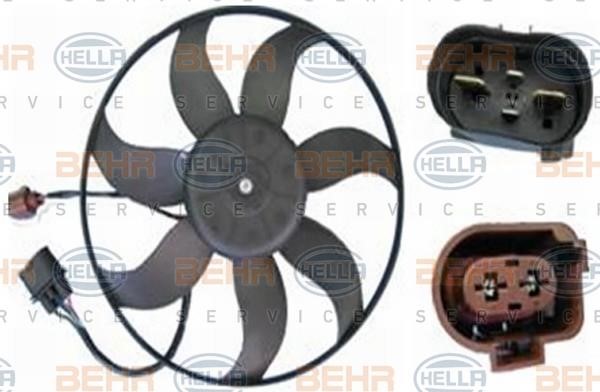 Hella 8EW 351 039-791 Hub, engine cooling fan wheel 8EW351039791