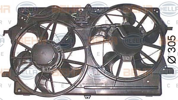 Hella 8EW 351 044-451 Fan, radiator 8EW351044451