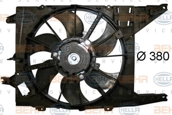 Hella 8EW 351 044-521 Fan, radiator 8EW351044521