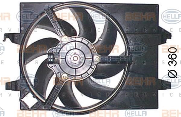 Hella 8EW 351 044-551 Fan, radiator 8EW351044551