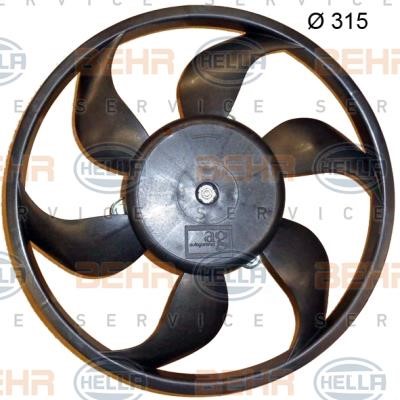 Fan, radiator Hella 8EW 351 150-204