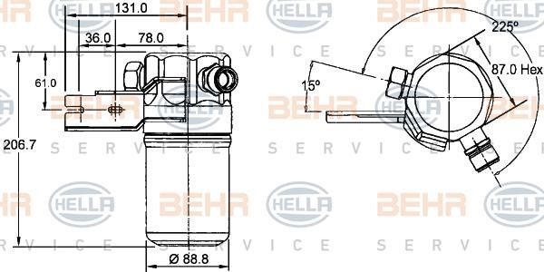 Hella 8FT 351 192-391 Dryer, air conditioner 8FT351192391