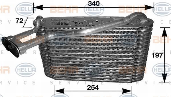 Hella 8FV 351 210-201 Air conditioner evaporator 8FV351210201