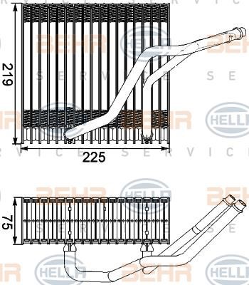 Hella 8FV 351 210-541 Air conditioner evaporator 8FV351210541