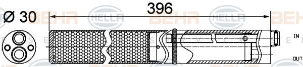 Hella 8FT 351 200-164 Dryer, air conditioner 8FT351200164