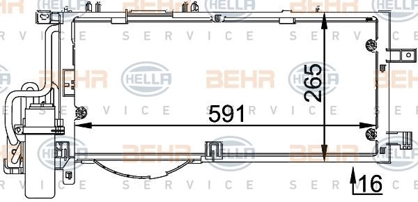 Hella 8FC 351 300-614 Cooler Module 8FC351300614