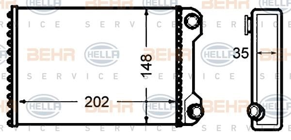 Hella 8FH 351 308-241 Heat exchanger, interior heating 8FH351308241