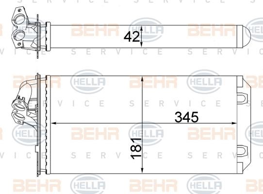 Hella 8FH 351 308-434 Heat exchanger, interior heating 8FH351308434
