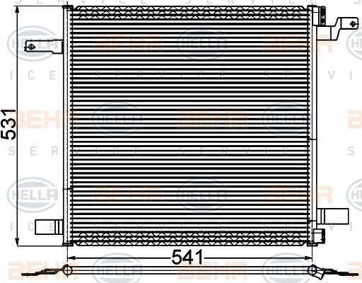 Hella 8FC 351 309-501 Condenser, air conditioning 8FC351309501
