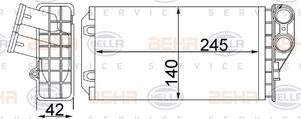 Hella 8FH 351 311-264 Heat exchanger, interior heating 8FH351311264