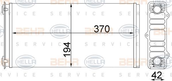 Hella 8FH 351 312-184 Heat exchanger, interior heating 8FH351312184