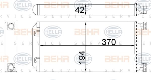 Hella 8FH 351 312-554 Heat exchanger, interior heating 8FH351312554