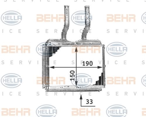 Hella 8FH 351 313-021 Heat exchanger, interior heating 8FH351313021