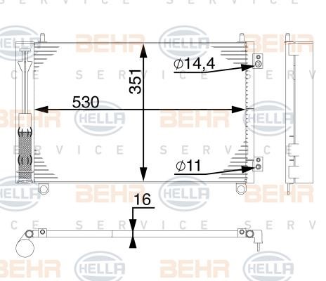 Hella 8FC 351 317-524 Cooler Module 8FC351317524