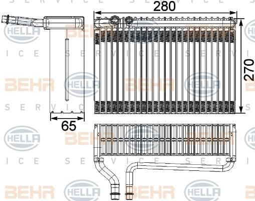 Hella 8FV 351 330-381 Air conditioner evaporator 8FV351330381
