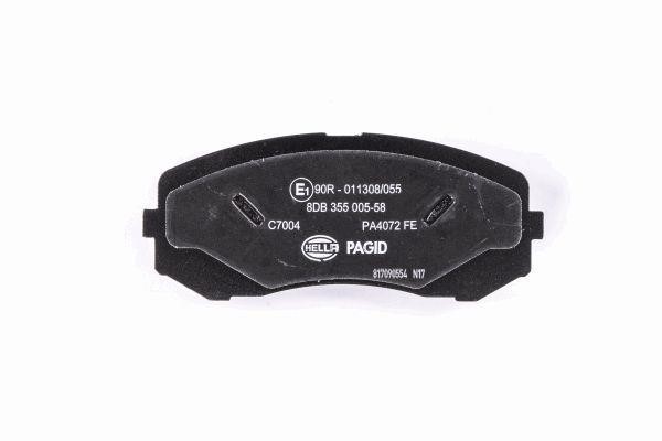 Brake pad set Hella 8DB 355 005-581