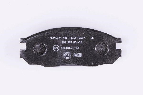 Brake Pad Set, disc brake Hella 8DB 355 006-251