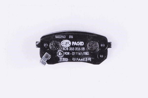 Brake pad set Hella 8DB 355 006-581