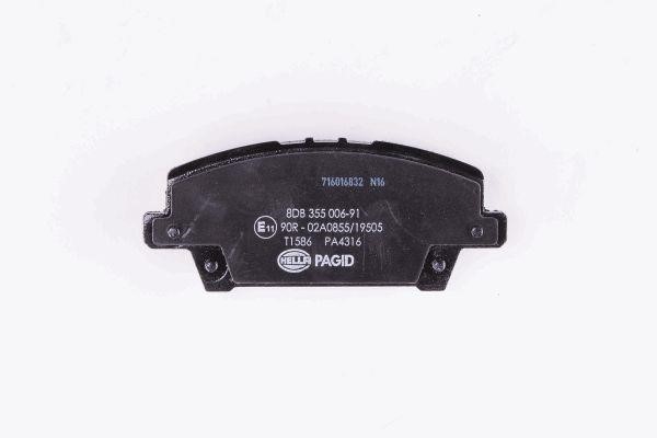 Brake Pad Set, disc brake Hella 8DB 355 006-911