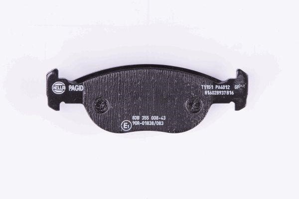 Brake pad set Hella 8DB 355 008-431