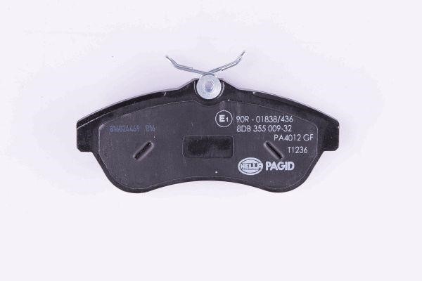 Brake Pad Set, disc brake Hella 8DB 355 009-321