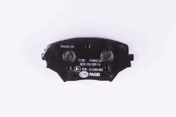 Brake Pad Set, disc brake Hella 8DB 355 009-741