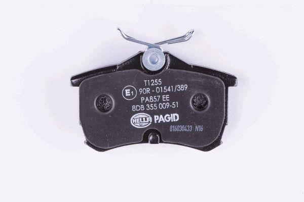 Brake Pad Set, disc brake Hella 8DB 355 009-511
