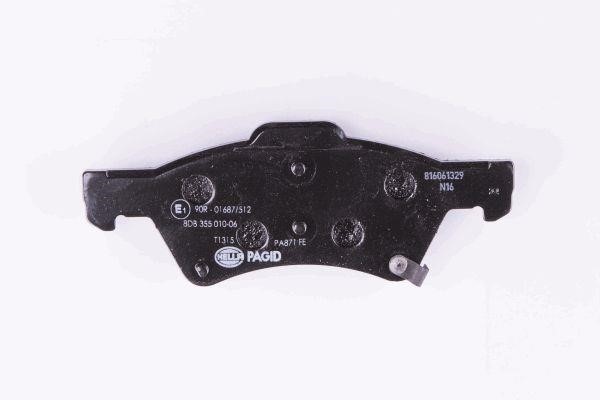 Brake pad set Hella 8DB 355 010-061