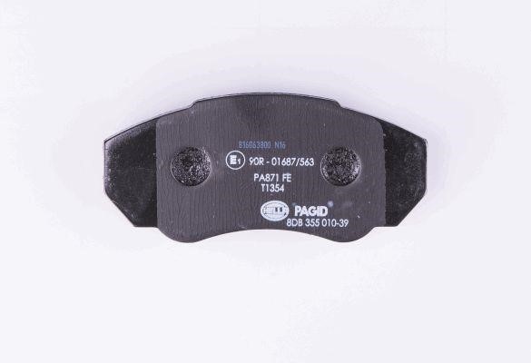 Brake Pad Set, disc brake Hella 8DB 355 010-391