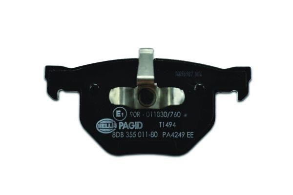 Brake Pad Set, disc brake Hella 8DB 355 011-801