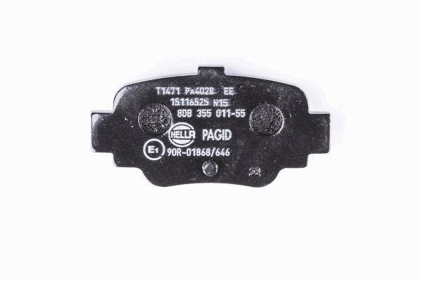 Brake pad set Hella 8DB 355 011-551