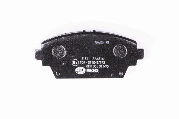 Brake pad set Hella 8DB 355 011-951