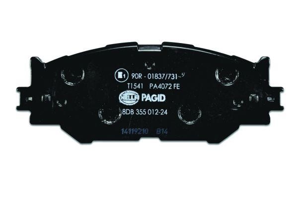Brake Pad Set, disc brake Hella 8DB 355 012-241